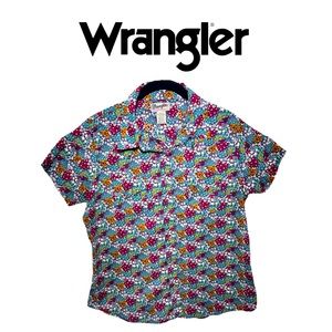 Wrangler snap button short sleeve shirt sz XL